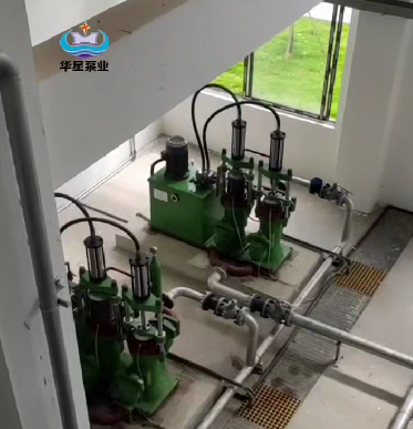 市政污水處理使用柱塞泥漿泵現(xiàn)場視頻